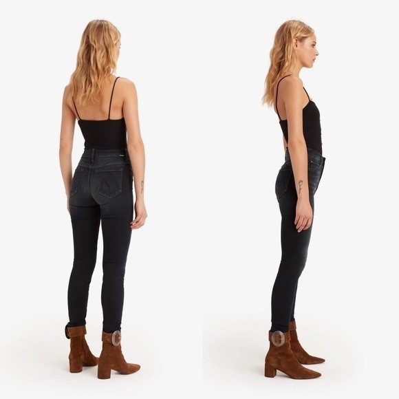 SOLD-Mother Denim Looker Crop Skinny Jeans in Coffee, Tea, or Me Size 26 - Picture 7 of 15